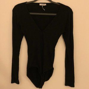 URBAN OUTFITTERS V-neck Long Sleeve Bodysuit